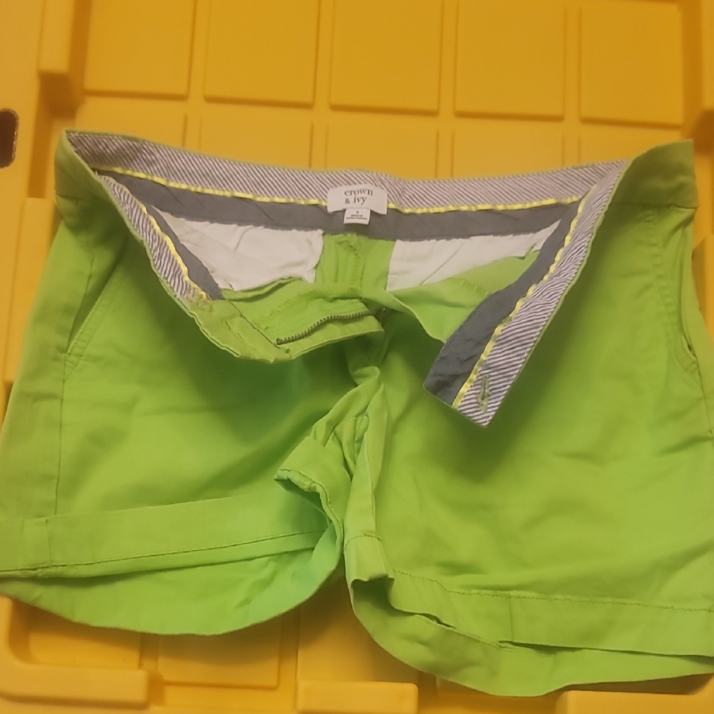 Crown & Ivy Lime Green Shorts